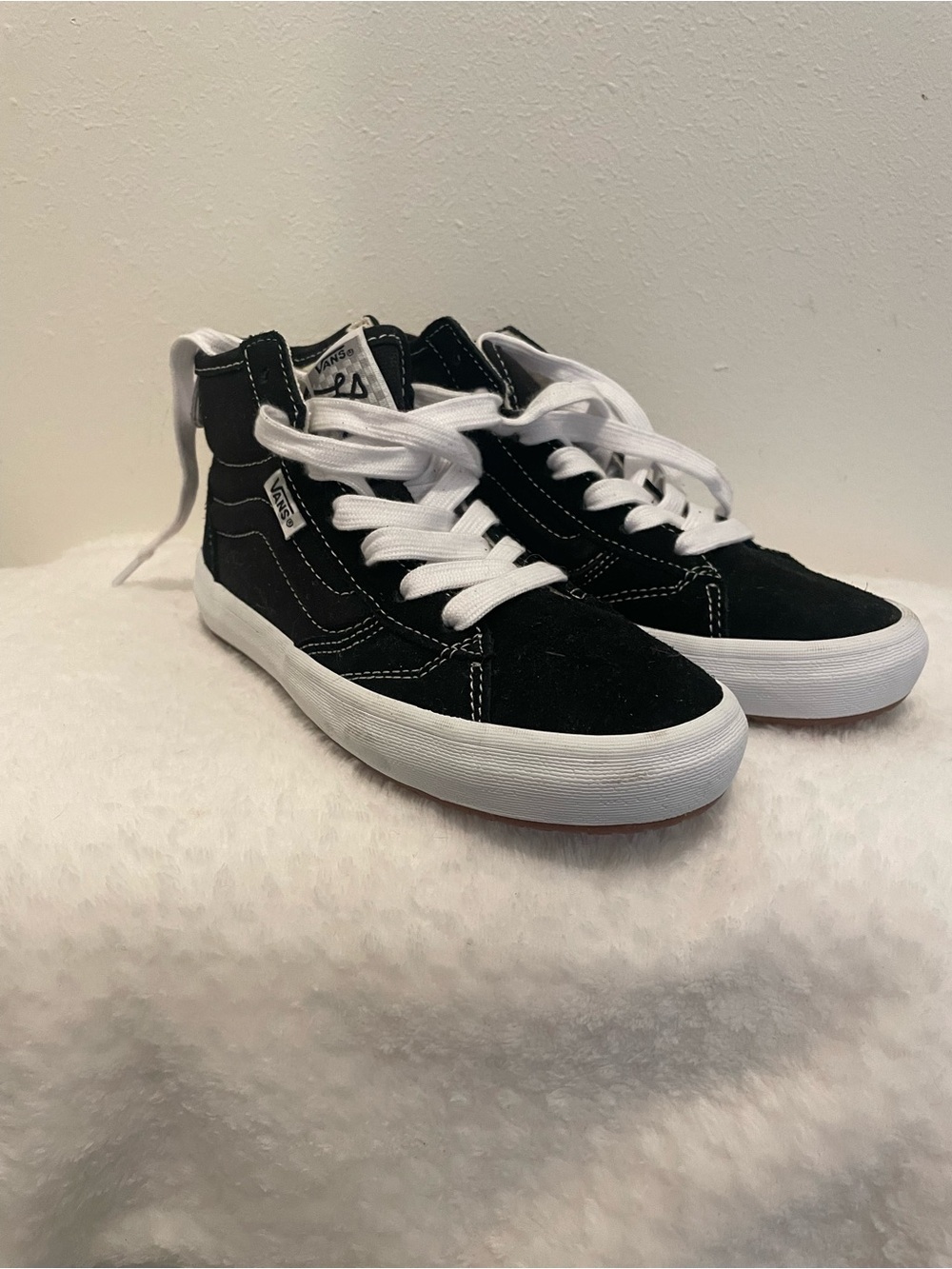 Vans Kids Black & White High-Top Sneakers